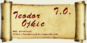 Teodor Ojkić vizit kartica